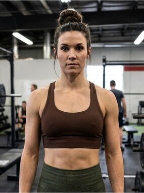 Zyia activate Women’s Strappy Crisscross Sports Bra - Brown